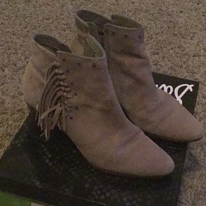 Suede ankle booties